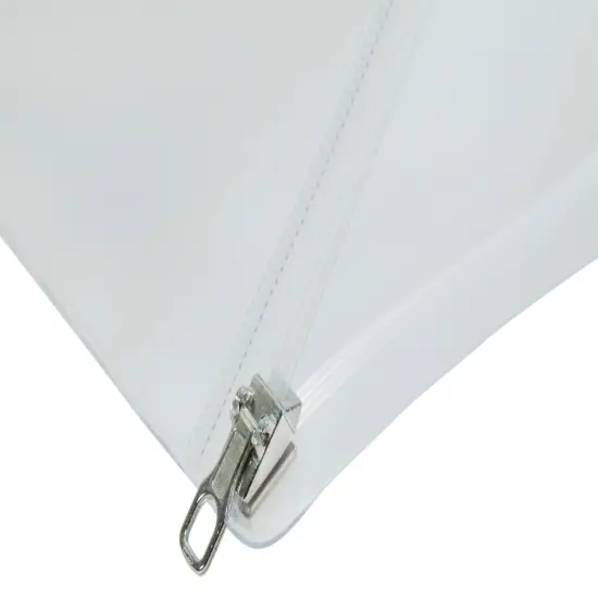 School Smart Zipper Binder Pouches , 7 x 10 Inches, Clear and White, Pack of 24 {5}