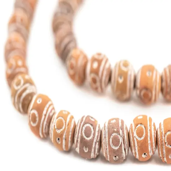 The Bead Chest Natural Terracotta Round Mali Clay Beads (12mm) {1}