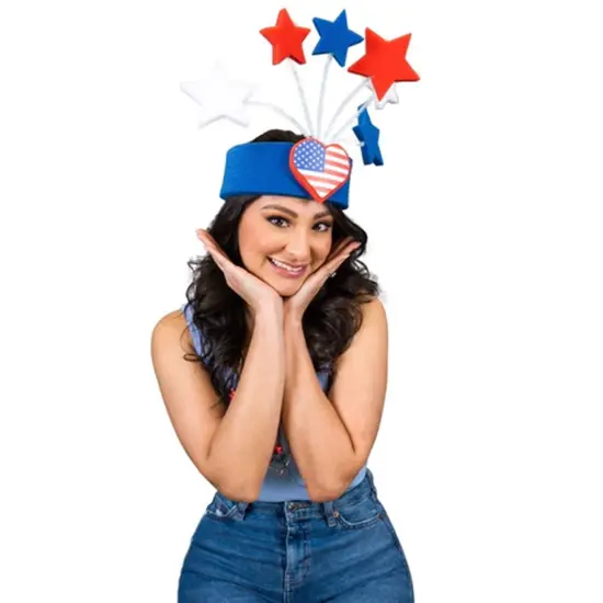 USA Stars Headband Patriotic & Festive Party Accessory {2}