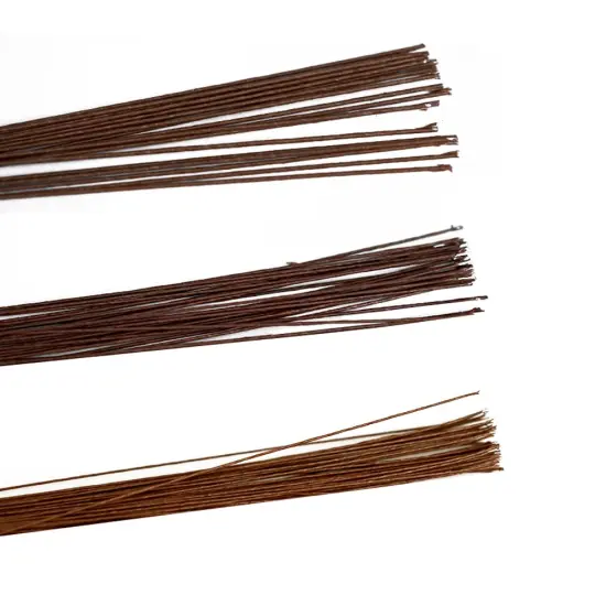 Brown Floral Stems Wire Flower Stems Brown Floral Wire Paper Wrapped Wire 21.6 Inch 18 Gauge 20 Gauge 24 Gauge for DIY Flower Arrangement {3}