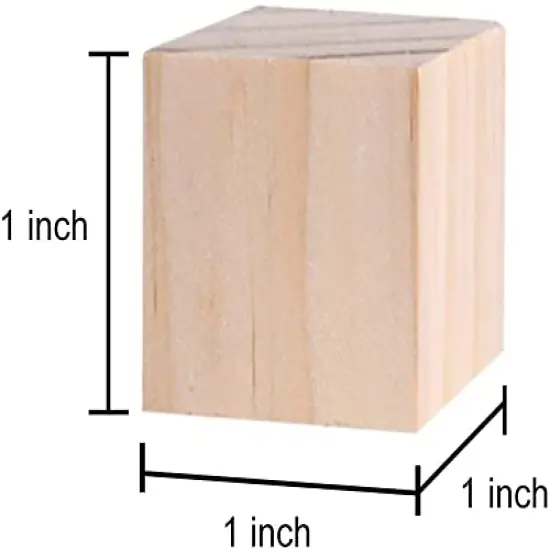130 Pcs 1 inch Natural Solid Cube Wooden Unfinished Craft Wood Blocks Wood Cubes for DIY Craft Gifts (130pcs) {5}