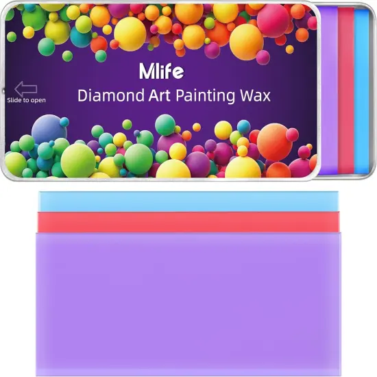 Diamond Art Wax Diamond Art Painting Glue Clay Wax, 3Pcs Diamond Glue Wax for Diamond Art Kits with Slide Storage Box, Diamond Art Painting Accessories and Tools, DIY Diamond Embroidery Tool {1}