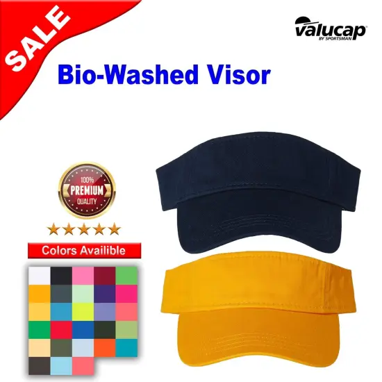 Valucap&reg; Classic Bio-Washed Visor Red {2}