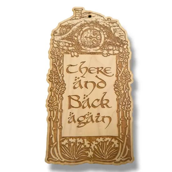 Sign - There and Back Again - Raw Wood Black {3}