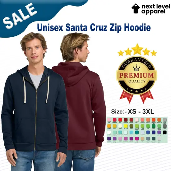 Next Level&reg; Unisex Santa Long Sleeve Cruz Zip Hoodie Midnight navy {2}