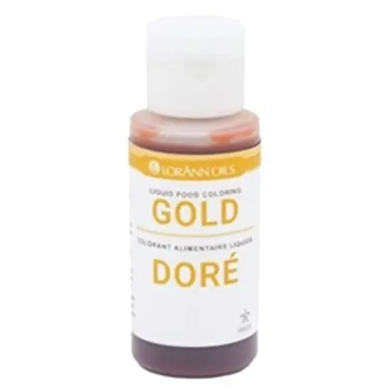 Gold Liquid Food Coloring 1 Ounce for Baking and Decorating {1}