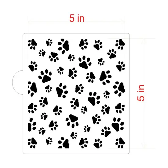 Mini Dog Paws Allover Cookie & Craft Stencil | CM007 by Designer Stencils | {2}