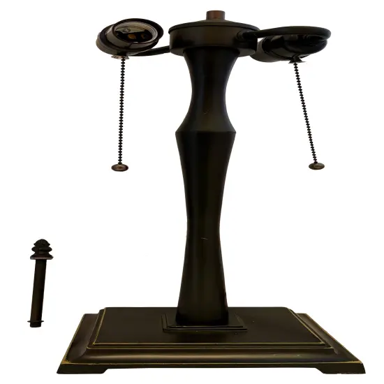 Doric Lamp Base, Antique Bronze Finish With Gold Highlights, Nicely Weighted, 25" Tall {4}