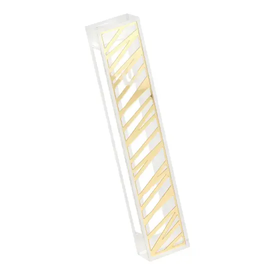 Lucite & Laser Cut Mezuzah Case Gold {2}