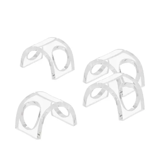 Napkin Rings with Slots For Place Cards 4pk Clear Clear {1}