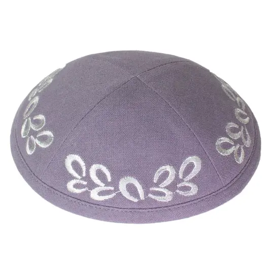 KippahPurplish Grey Linen {1}