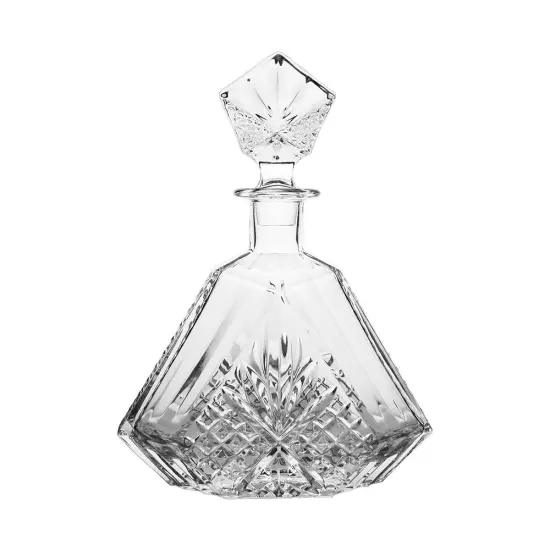 Unique Designed Crystal Decanter with Six Cups Set Gold {1}