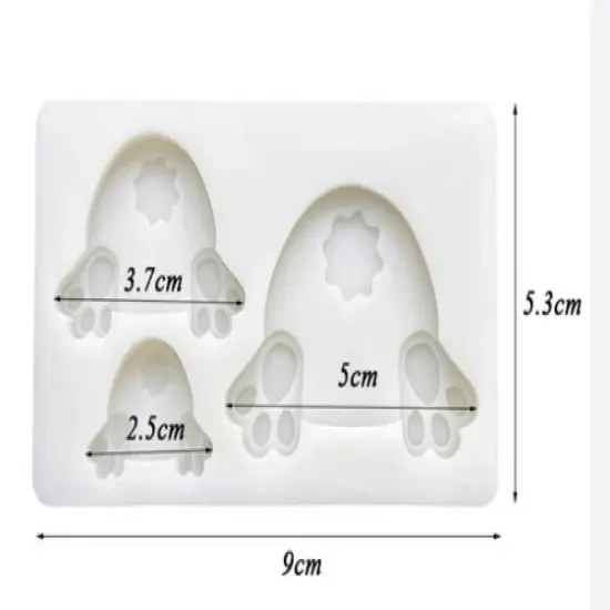 Easter Bunny Bottom Silicone Mold, 3 different sizes {2}