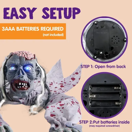 Halloween Zombie Groundbreaker with Light-Up Eyes and Creepy Sound {5}