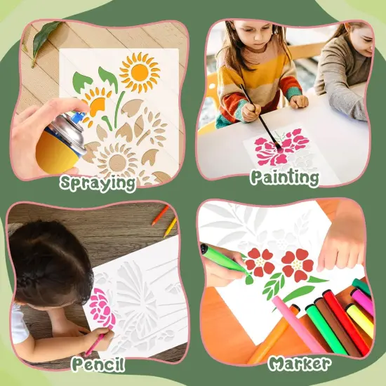15PCS Flower Stencils {4}