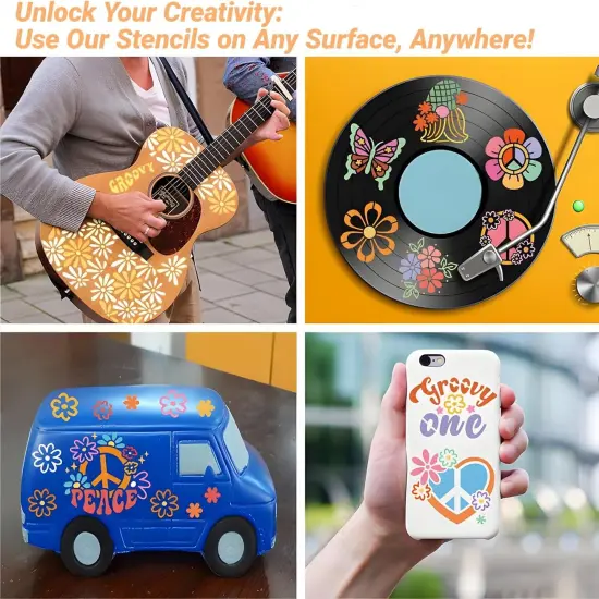 Hippie Style Stencils - 3 Inch {4}