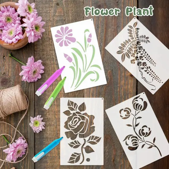 15PCS Flower Stencils {3}