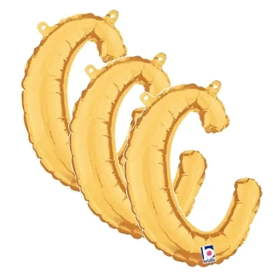 Betallic&reg; 14 inch Script Letter C Gold Air Fill Only {4}
