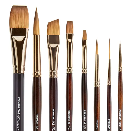 KINGART Finesse&trade; Gift Box Brush Set, 8 pc {2}