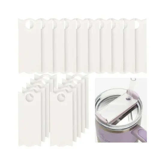 Craft Express 20 Pack 40oz Tumbler Acrylic Wide Name Tags {1}