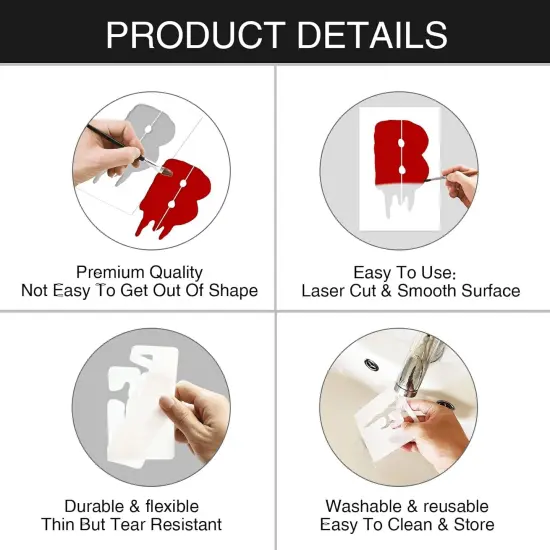 26pcs Halloween Letter Stencils Alphabet(Painting) {5}