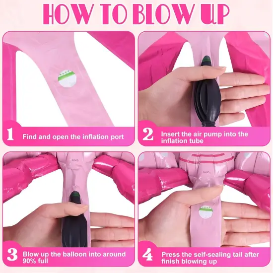 12 Pcs Pink Bow Balloons for Girls {5}