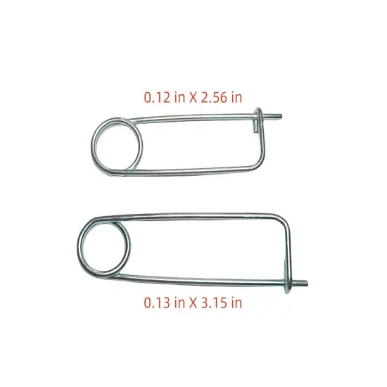 8PCS Steel Brooch Shape Cotter Safety Pin Spring Pin, Quick Lock Brooch Locking Fastener for Farm Lawn Garden Hook (0.13 in X 3.15 in) {4}