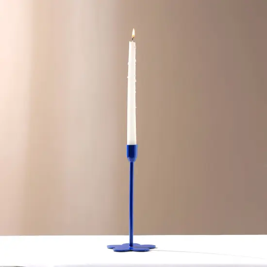 Floral Fusion Candle Holder, Blue {1}