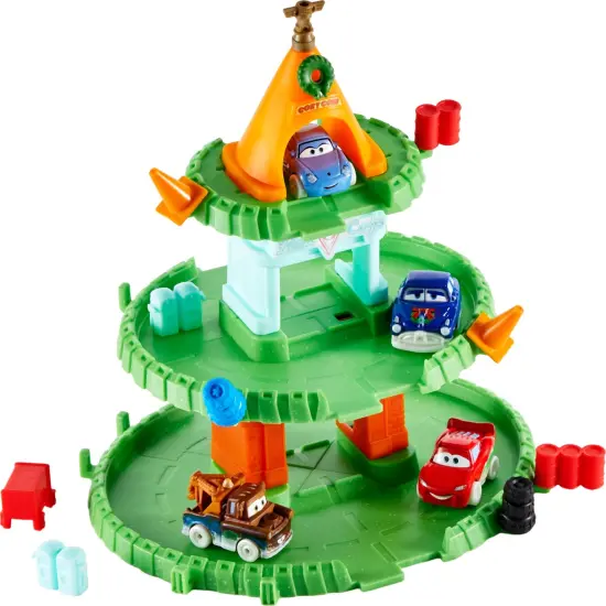 Mattel Disney and Pixar Cars Mini Racers Advent Calendar, 25 Surprises Include 4 Mini Toy Cars & Reconfigurable Playset {6}
