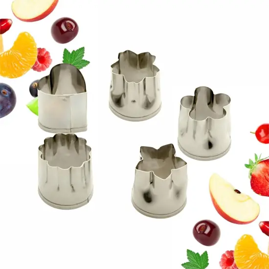 5 Piece Mini Vegetable & Cookie Cutter Set for Kids {1}