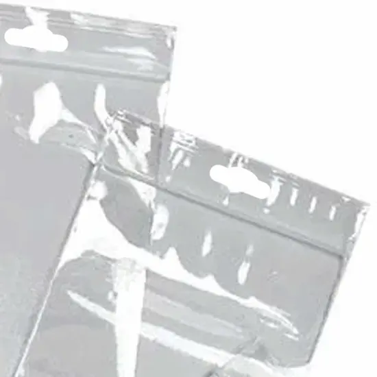 Quality Lip & Tape Cello Bags with Header 5 1/4" x 7 1/4" 1.2 mil {3}