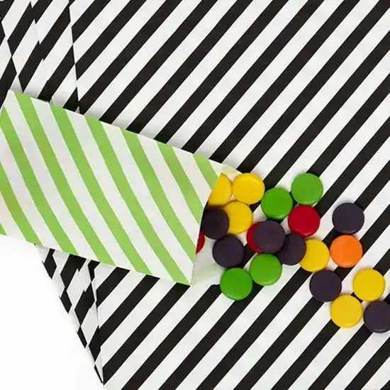 Diagonal Stripes Gift Merchandise Bags 5 1/8" x 6 3/8" {7}