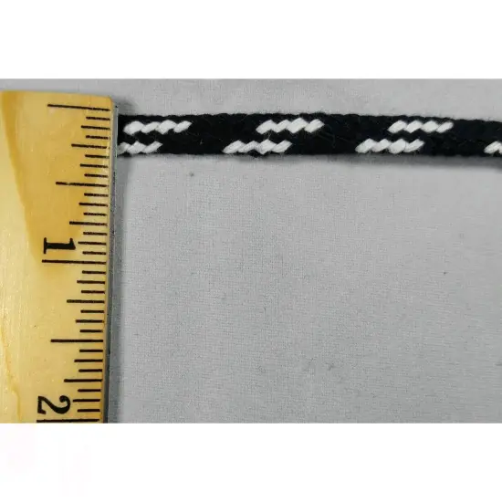 Kitcheniva Black White Drawcord Round Braided Drawstring Cord {4}