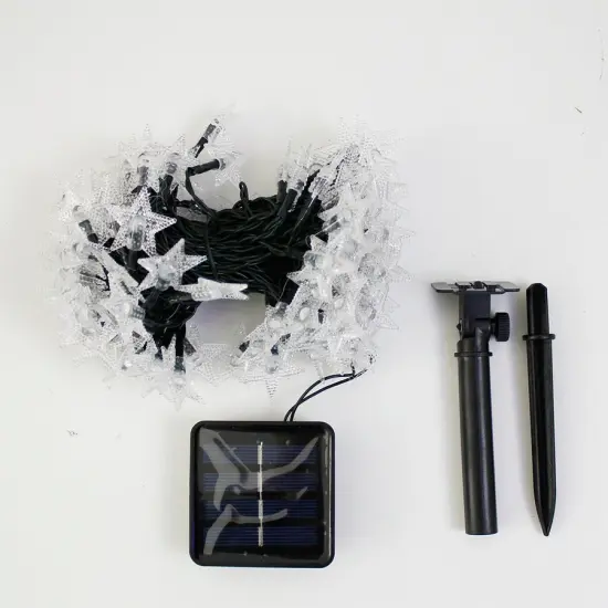 100 LED Solar String Light Star Warm White {7}