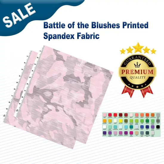 Battle of the Blushes Printed Spandex Fabric {1}