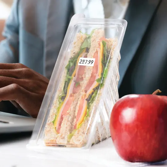 Garvey One-Line Pricemarker Removable Labels with Tamper Resistant Cross-Cut, 0.44 x 0.81, White, 1,200/Roll, 16 Rolls/Box {3}