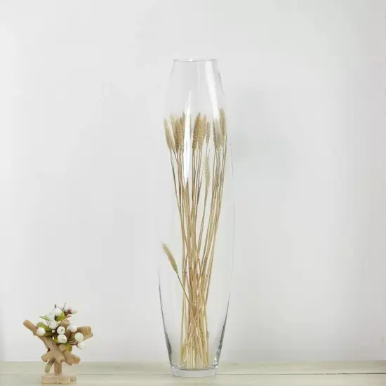 31-Inch tall Clear Cylindrical Glass Vase Party Home Events Wedding Supplies {2}