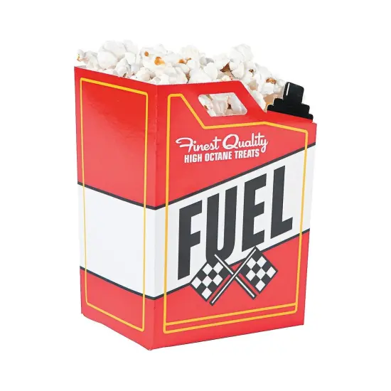 RACE CAR FUEL CAN POPCORN BOXES {1}