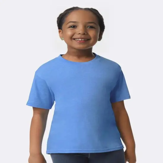 Gildan&reg; Youth Crewneck Short Sleeve Sofystyle T-shirt - 64000B Heather royal {1}