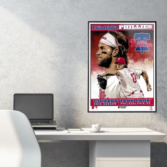Phenom Gallery Philadelphia Phillies Bryce Harper & Aaron Nola Limited Edition Deluxe Framed Serigraph {3}