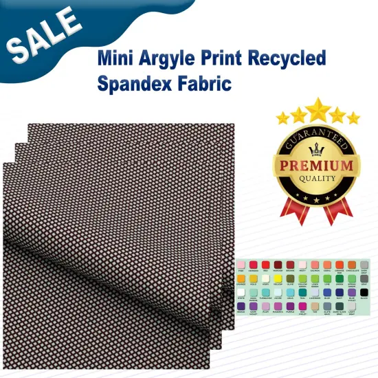 Mini Argyle Print Recycled Spandex Fabric {2}