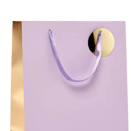 Two-Tone Euro Totes for Luxurious Packaging 10 1/4'' x 4 3/4'' x 12 5/8'' Iris {6}