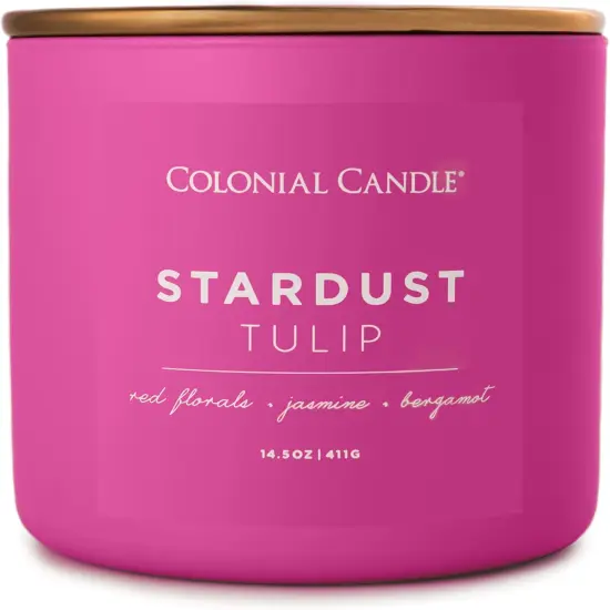Stardust Tulip Scented Jar Candle, Pop of Color Collection, 3 Wick, 14.5 oz - Up to 60 Hours Burn {1}
