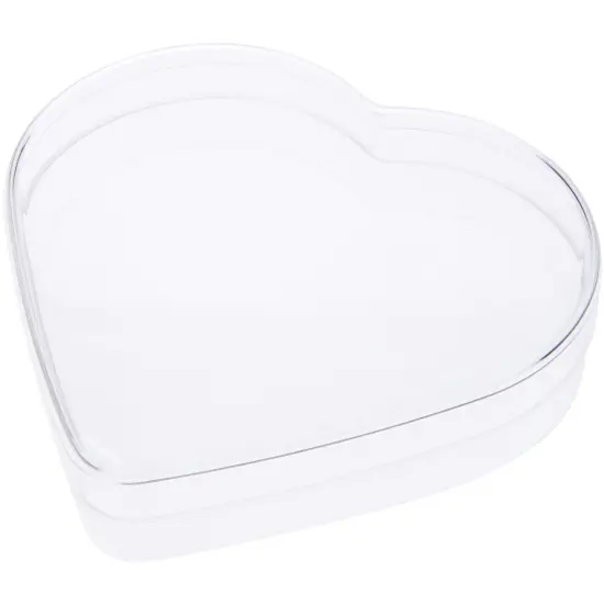 Pioneer Plastics 174C Clear Heart Shaped Plastic Container, 6" W x 1.375" H {1}
