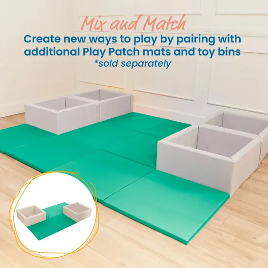 Play Patch Activity Mat Squares, Modular Playmat, 4-Pack Emerald {5}