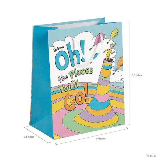 4 1/4" x 5 1/2" Small Dr. Seuss&trade; Dr. Seuss&trade; Oh, the Places You&rsquo;ll Go Treat Bags 12 Pieces {3}