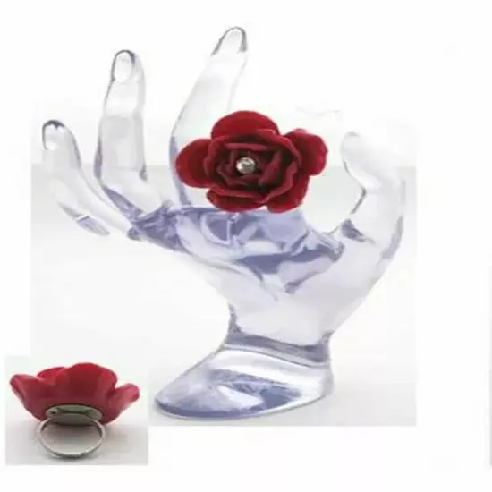 Kitcheniva 6 Pcs Women Girl Stainless Steel Plastic Flower Ring {3}