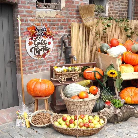 3D Thanksgiving Door Sign (Colorful) {6}