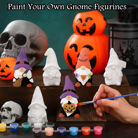 Sets Paint Your Own Ceramic Gnome Statues Ready to Paint Ceramics Paintable {4}