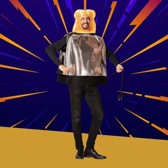 Funny Toaster Adult Costume with 3D Handle for Halloween Parties and Group Themes {2}
